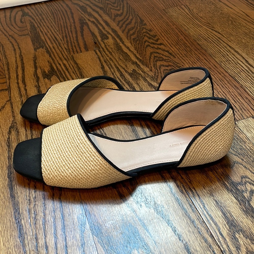 Something Navy flats open toe